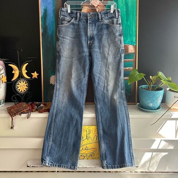 Dakota Vintage Classic Blue Bootcut Jeans for Men 33" X 30" - Picture 8 of 16